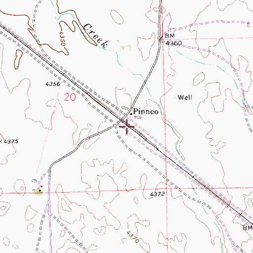 Topographic Map of Pinneo, CO