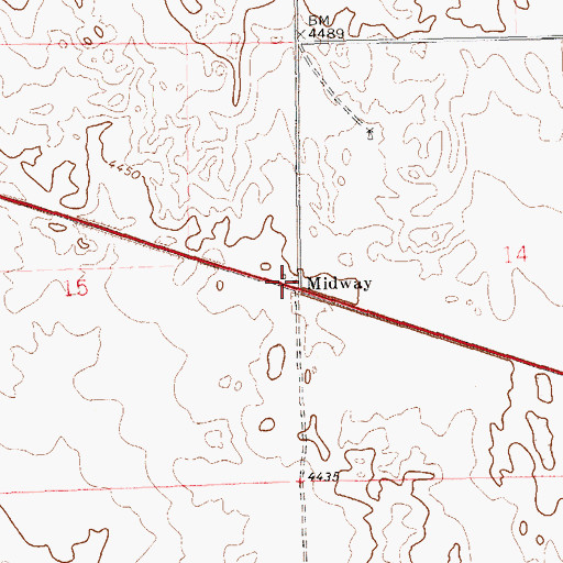 Topographic Map of Midway, CO