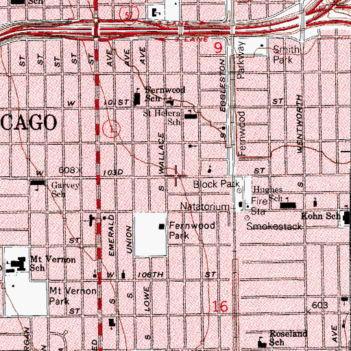 Topographic Map of Gods House of Holiness in Christ, IL