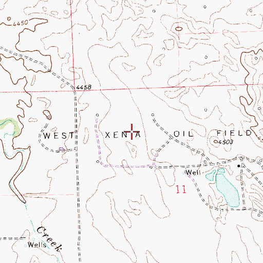 Topographic Map of West Xenia Oil Field, CO