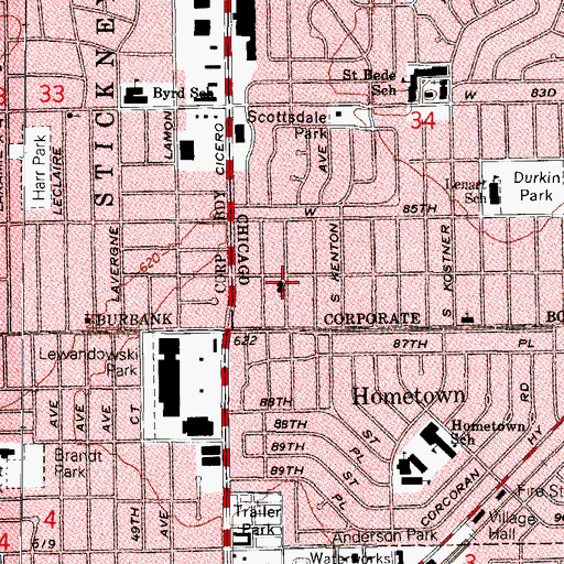 Topographic Map of Golgotha Early Childhood Center, IL