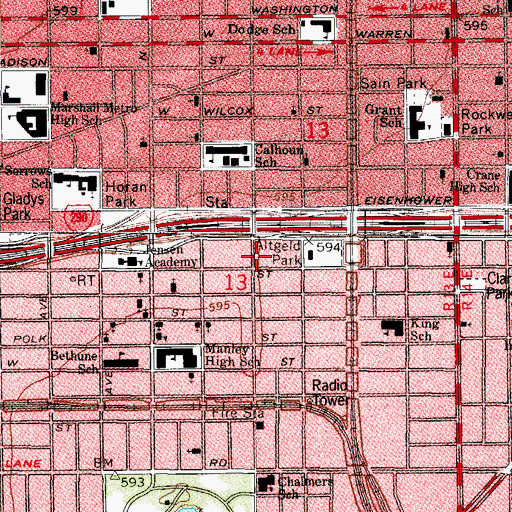 Topographic Map of Good Hope Freewill Baptist Church, IL