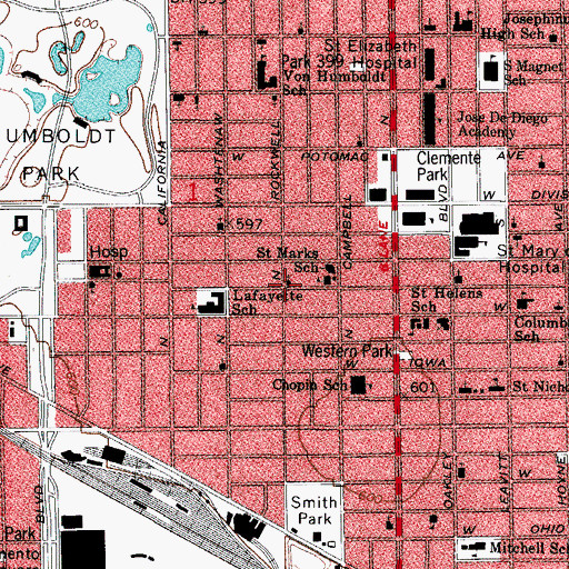 Topographic Map of Good Shepherd Polish National Catholic Church, IL