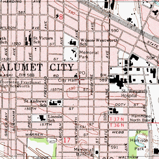 Topographic Map of Good Shepherd Tabernacle, IL