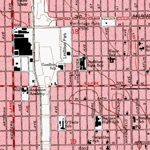 Topographic Map of Goodhope Baptist Church, IL