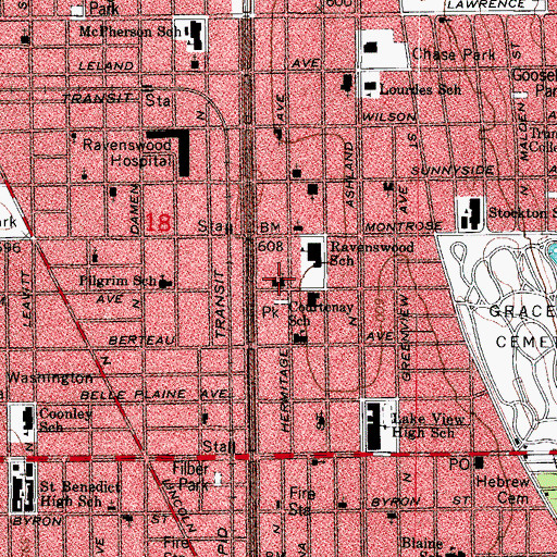 Topographic Map of Gospel Outreach Christian Fellowship Church, IL