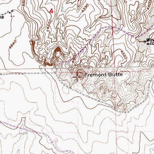 Topographic Map of Fremont Butte, CO