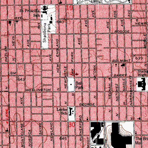 Topographic Map of Grace Evangelical Free Church, IL