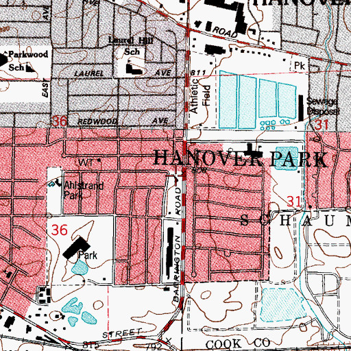 Topographic Map of Grace United Presbyterian Church, IL