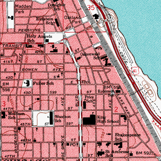 Topographic Map of Grant Village, IL