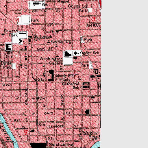 Topographic Map of Grants Seminary for Young Ladies (historical), IL