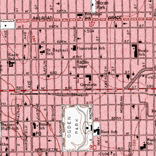 Topographic Map of Greater Saint John African Methodist Episcopal Church, IL