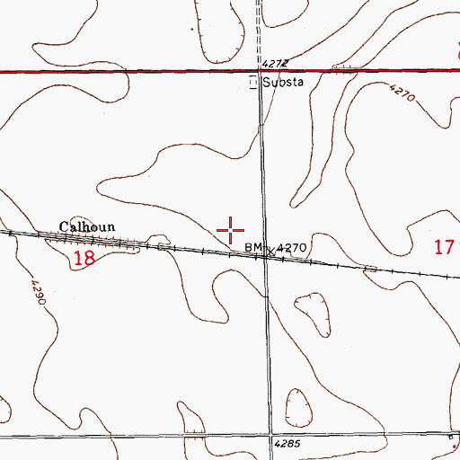 Topographic Map of Calhoun, CO