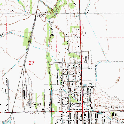 Topographic Map of Church of Christ, NE