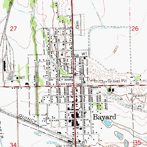 Topographic Map of Community Bible Church, NE