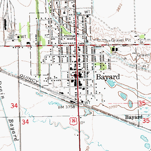Topographic Map of Hope Congregational Church, NE