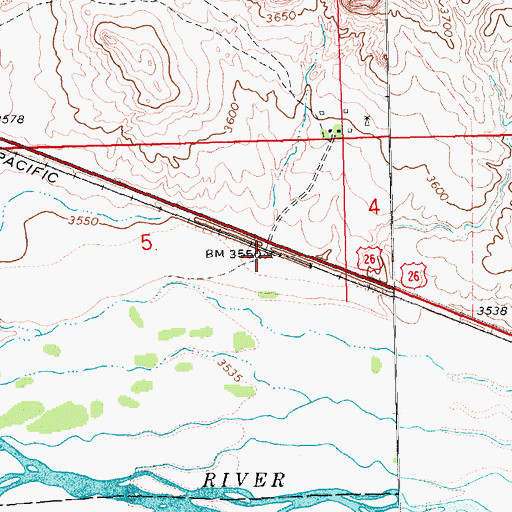 Topographic Map of Finley (historical), NE