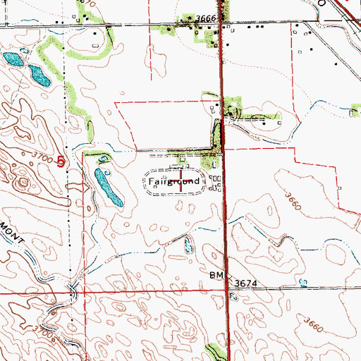 Topographic Map of Morrill County Fairgrounds, NE