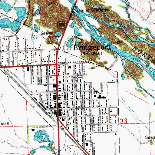 Topographic Map of All Souls Catholic Church, NE