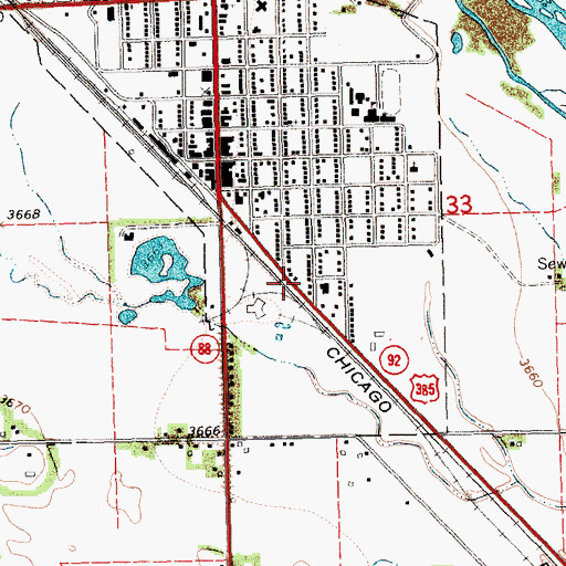 Topographic Map of Faith Baptist Church, NE