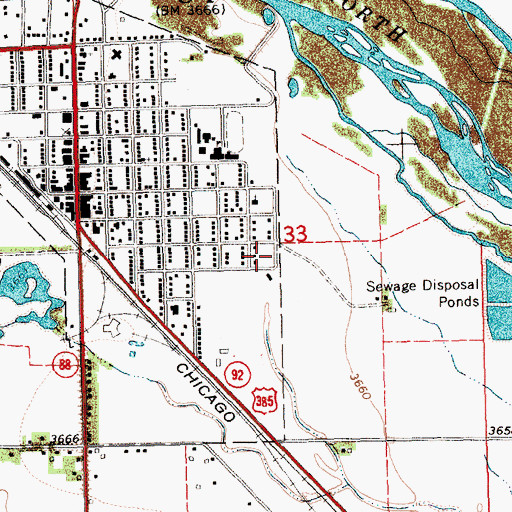 Topographic Map of Saint Pauls Lutheran Church, NE