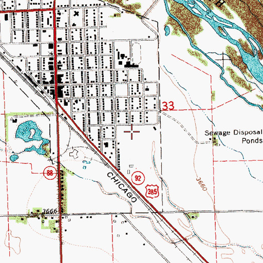 Topographic Map of Morrill County Community Hospital, NE