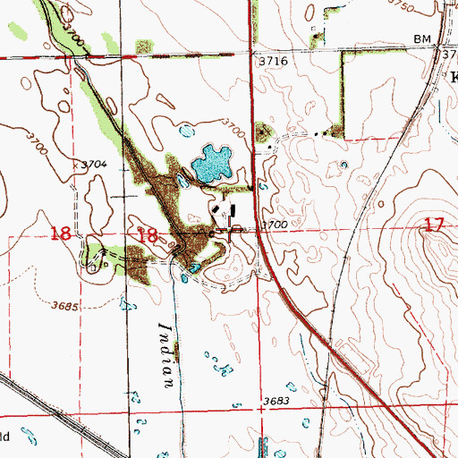 Topographic Map of Golden Acres Motel and RV Park, NE