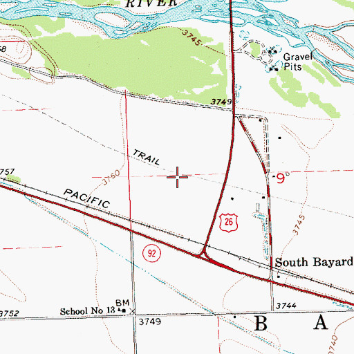 Topographic Map of Chimney Rock Pony Express Station (historical), NE