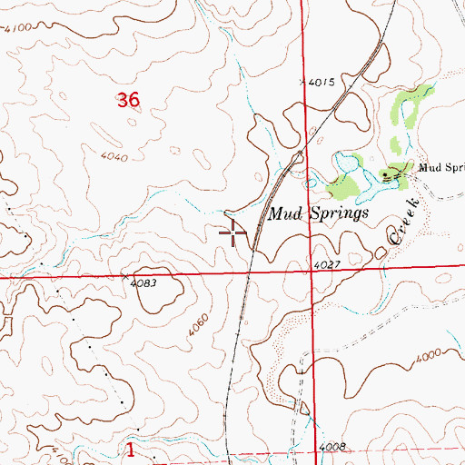 Topographic Map of Mud Springs Pony Express Station (historical), NE