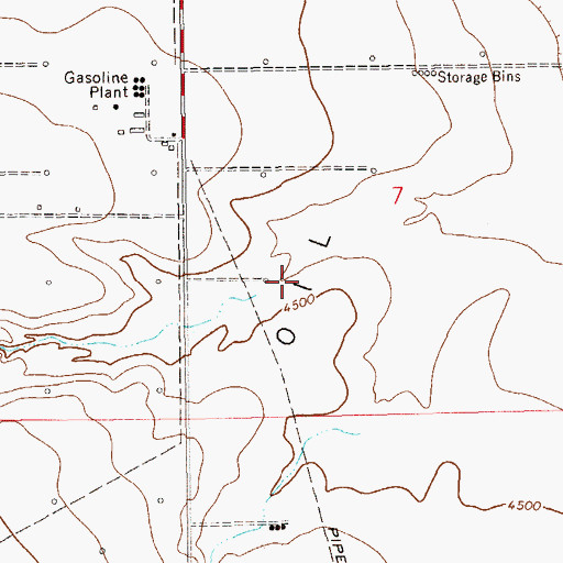 Topographic Map of Adena Oil Field, CO