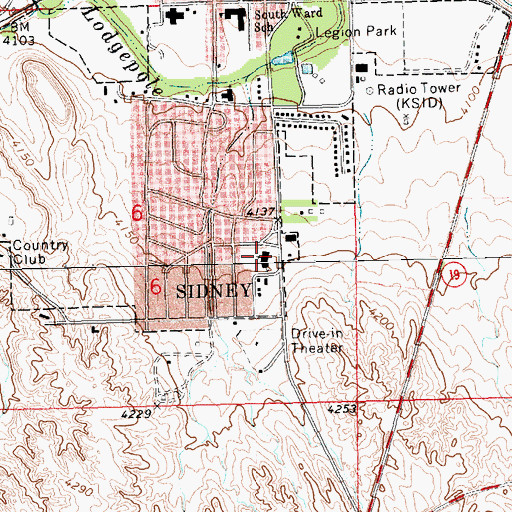 Topographic Map of Church of Christ, NE