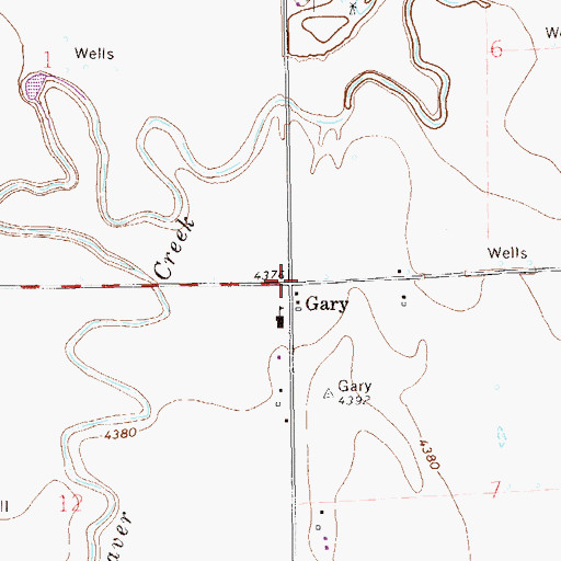 Topographic Map of Gary, CO