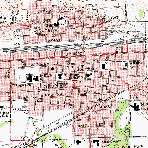 Topographic Map of Church of the Nazarene, NE