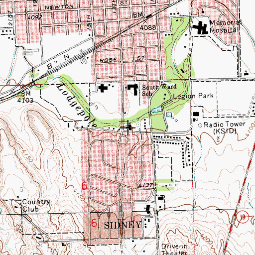 Topographic Map of Holy Trinity Lutheran Church, NE