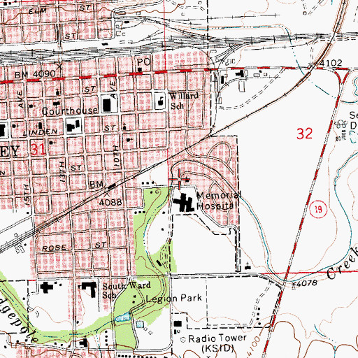Topographic Map of Kingdom Hall of Jehovahs Witnesses, NE