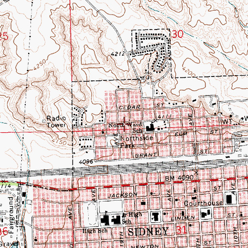 Topographic Map of New Hope Wesleyan Church, NE