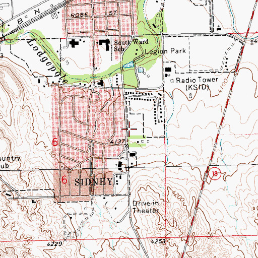 Topographic Map of Evangelical Free Church, NE
