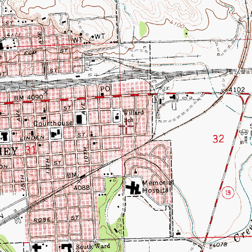 Topographic Map of Fort Sidney Post Commanders Home (historical), NE