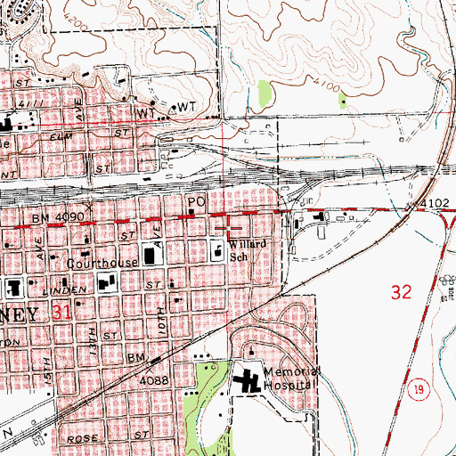 Topographic Map of Conestoga Mobile Home Park, NE