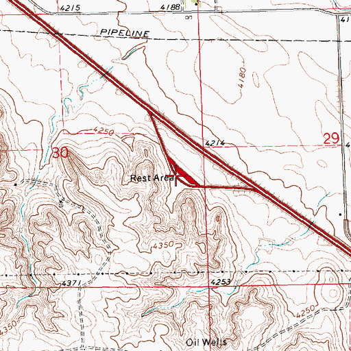 Topographic Map of Sidney Rest Area, NE