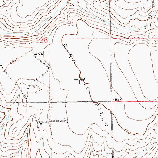 Topographic Map of Rago Oil Field, CO