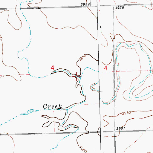 Topographic Map of Surveyor Creek, CO
