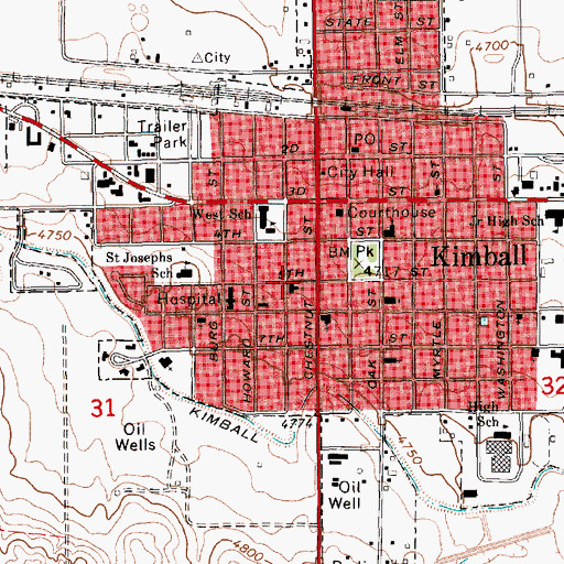 Topographic Map of First English Lutheran Church, NE