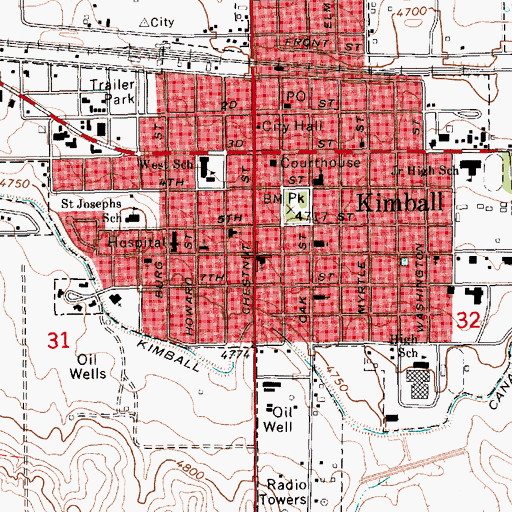 Topographic Map of Saint Hildas Episcopal Church, NE