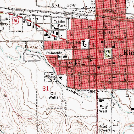 Topographic Map of Saint Johns Lutheran Church, NE