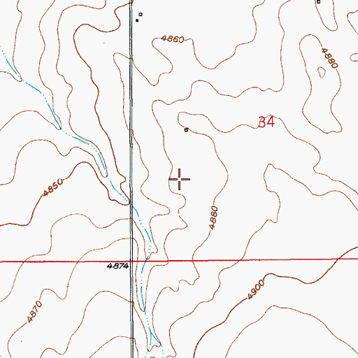 Topographic Map of Ranchero Oil Field, CO