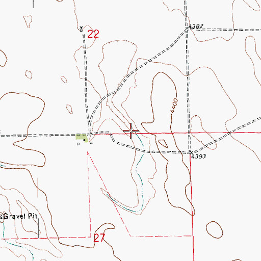 Topographic Map of Hell Creek, CO