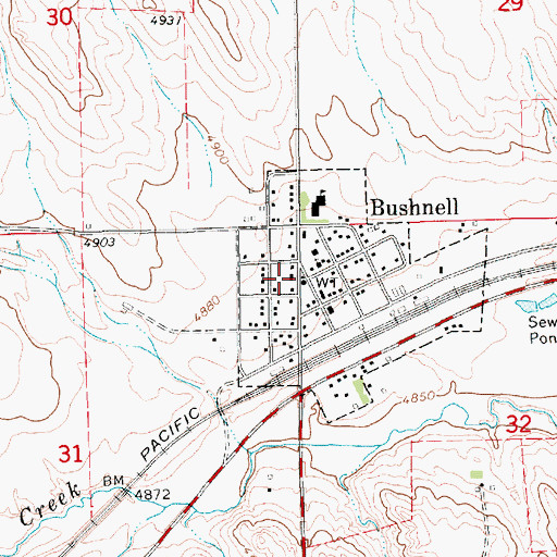 Topographic Map of 312 Birch St, NE