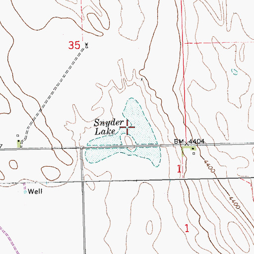 Topographic Map of Snyder Lake, CO