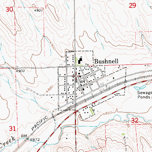 Topographic Map of Calvary United Methodist Church, NE